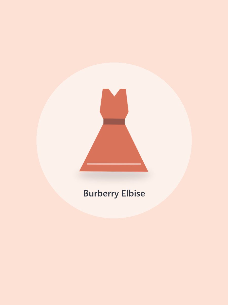 Burberry Lacivert Tasarım Elbise