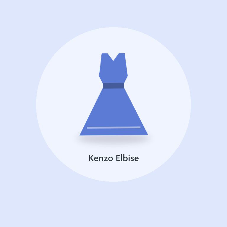 Kenzo Gri Abiye Elbise