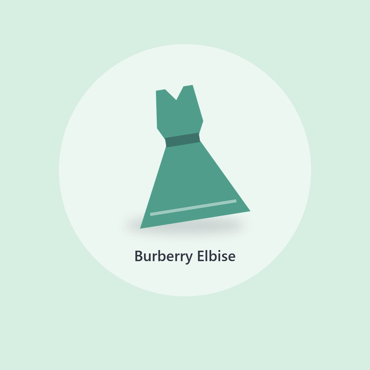 Burberry Mavi Tasarım Elbise (3)
