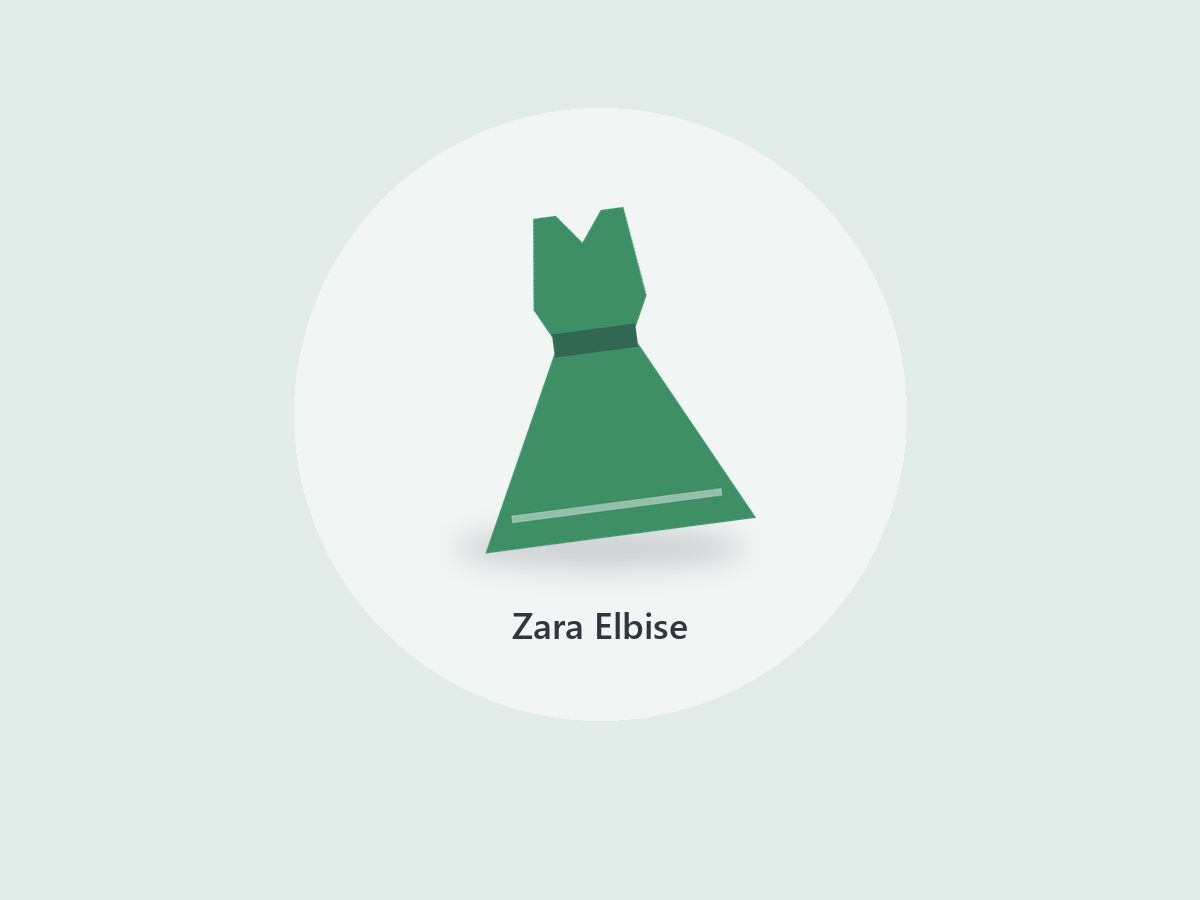 Zara Siyah Desenli Mini Elbise (3)