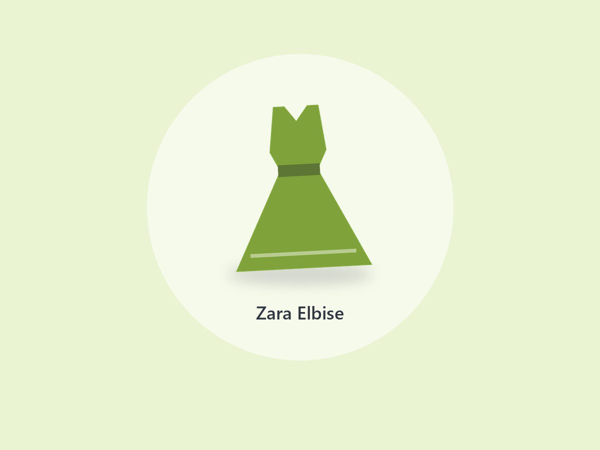 Zara Siyah Desenli Mini Elbise (5)