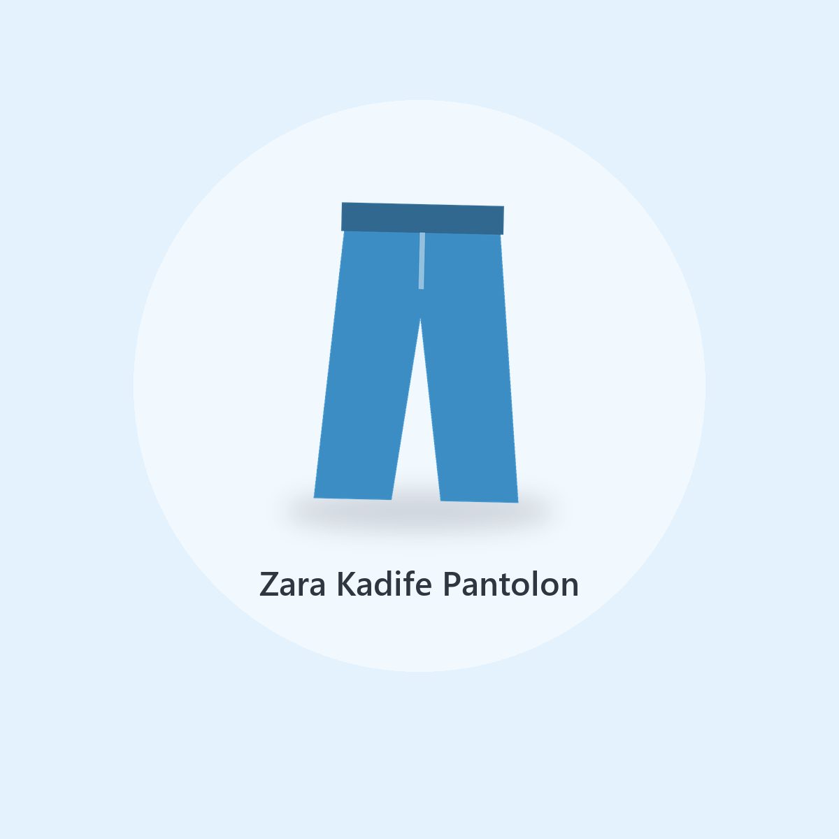 Zara Mavi Palazzo Pantolon