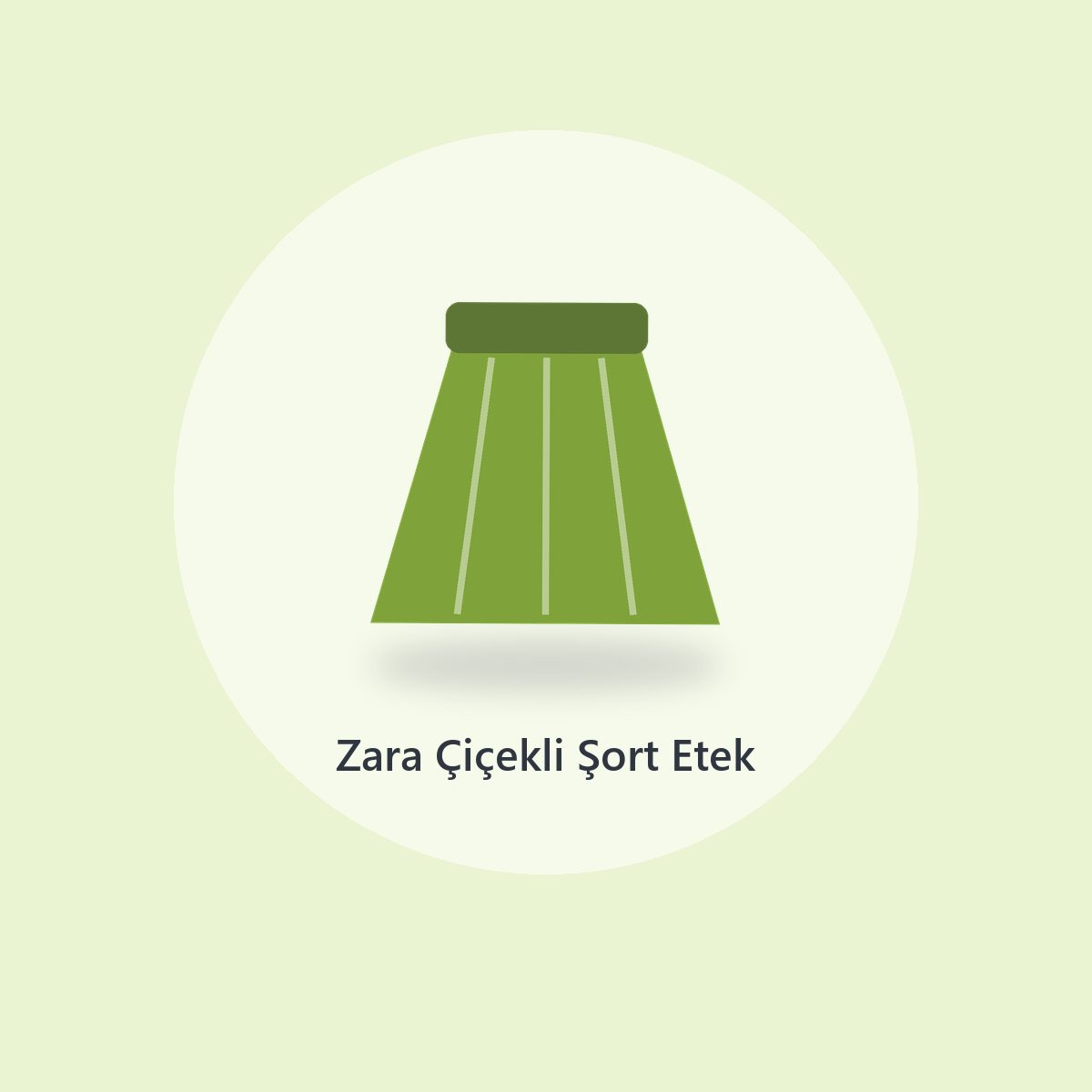 Zara Mavi Mini Etek