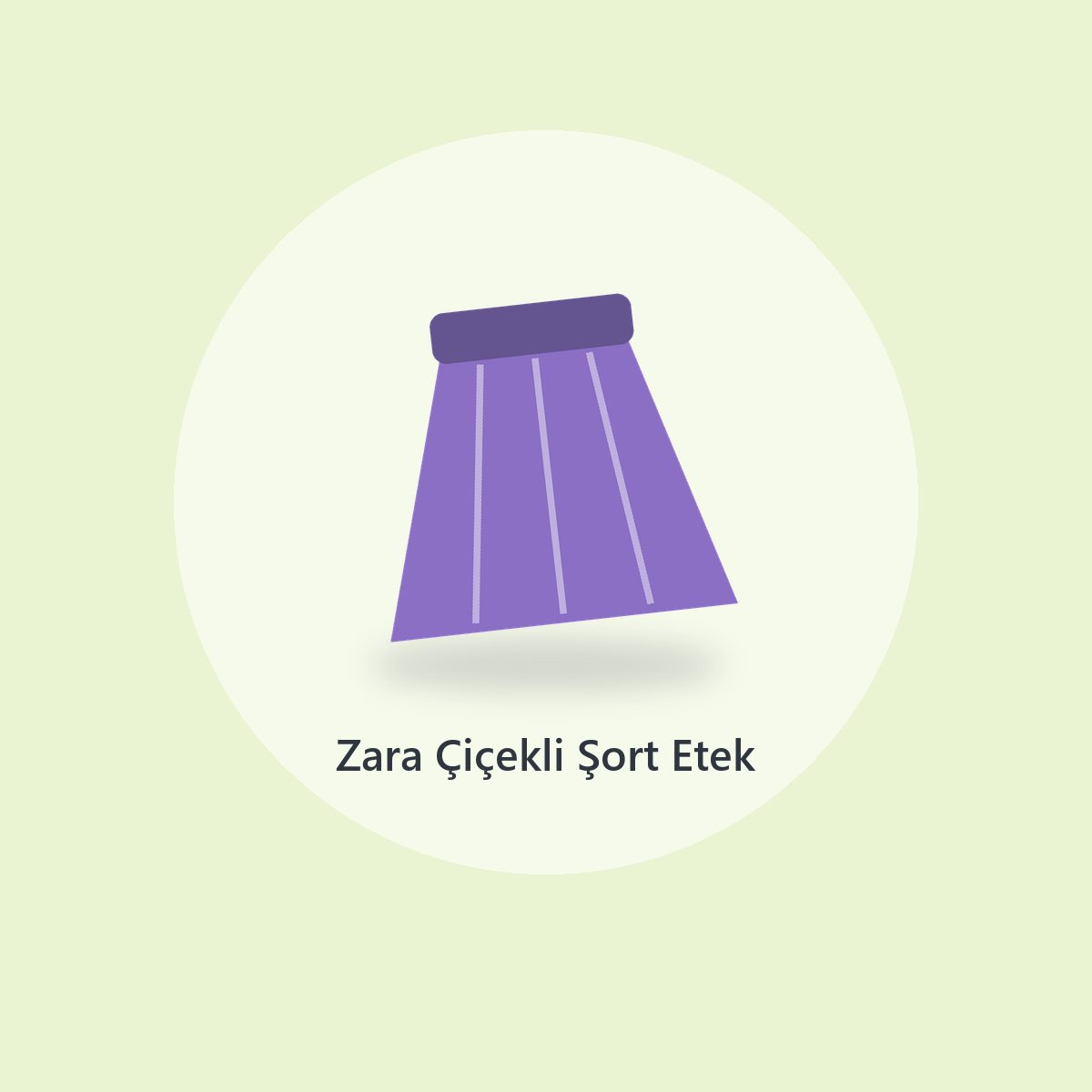Zara Mavi Mini Etek (3)